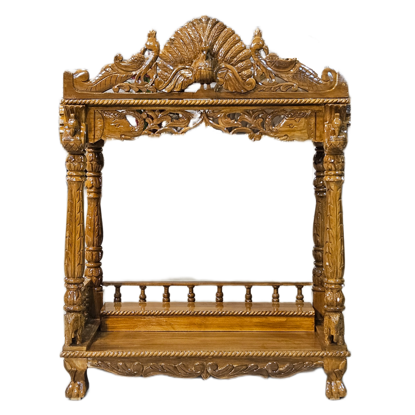 Peacock Design Altar for Home and Offices