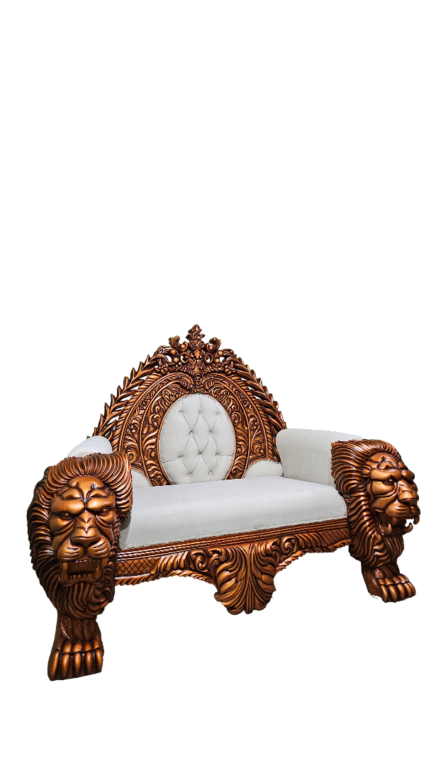 Traditional Guruji Chair with Carved Detailing
