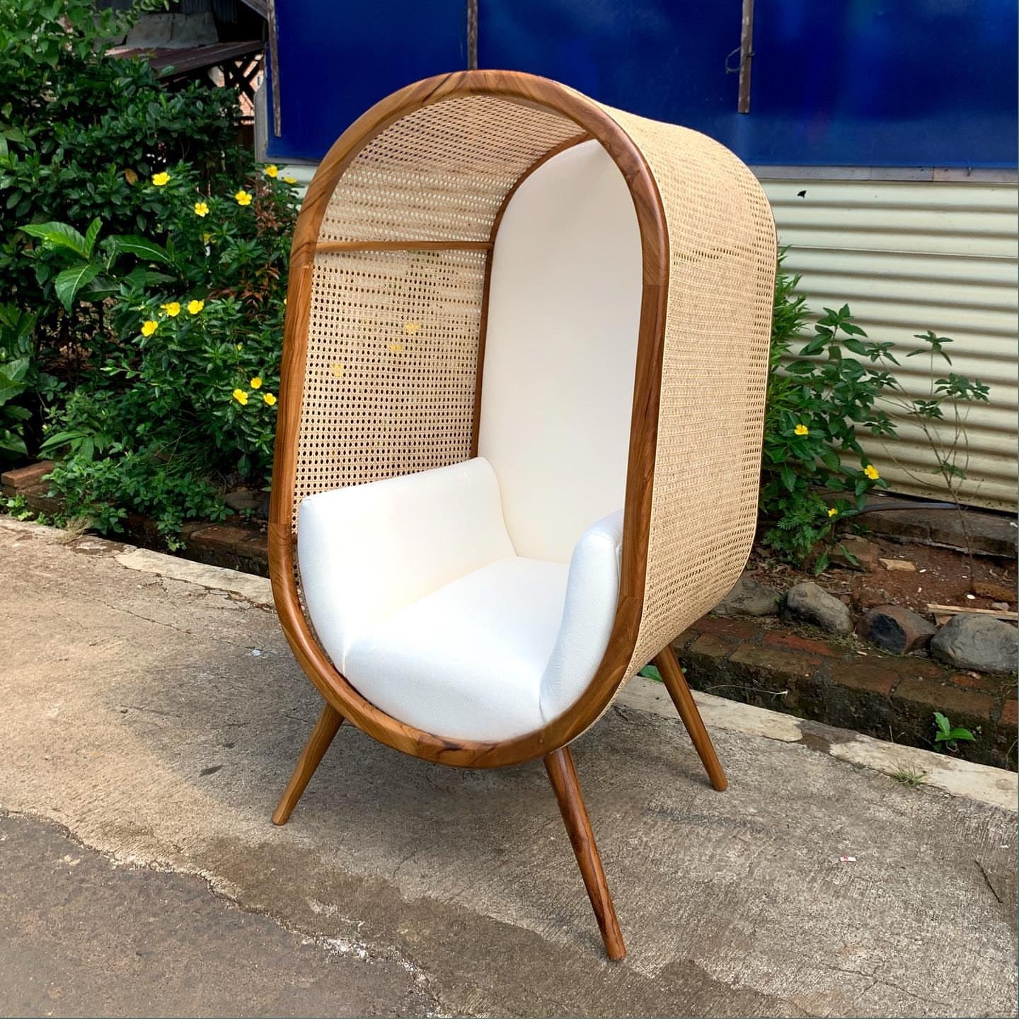 Handcrafted Minimalist Wooden Chair with Durable Frame