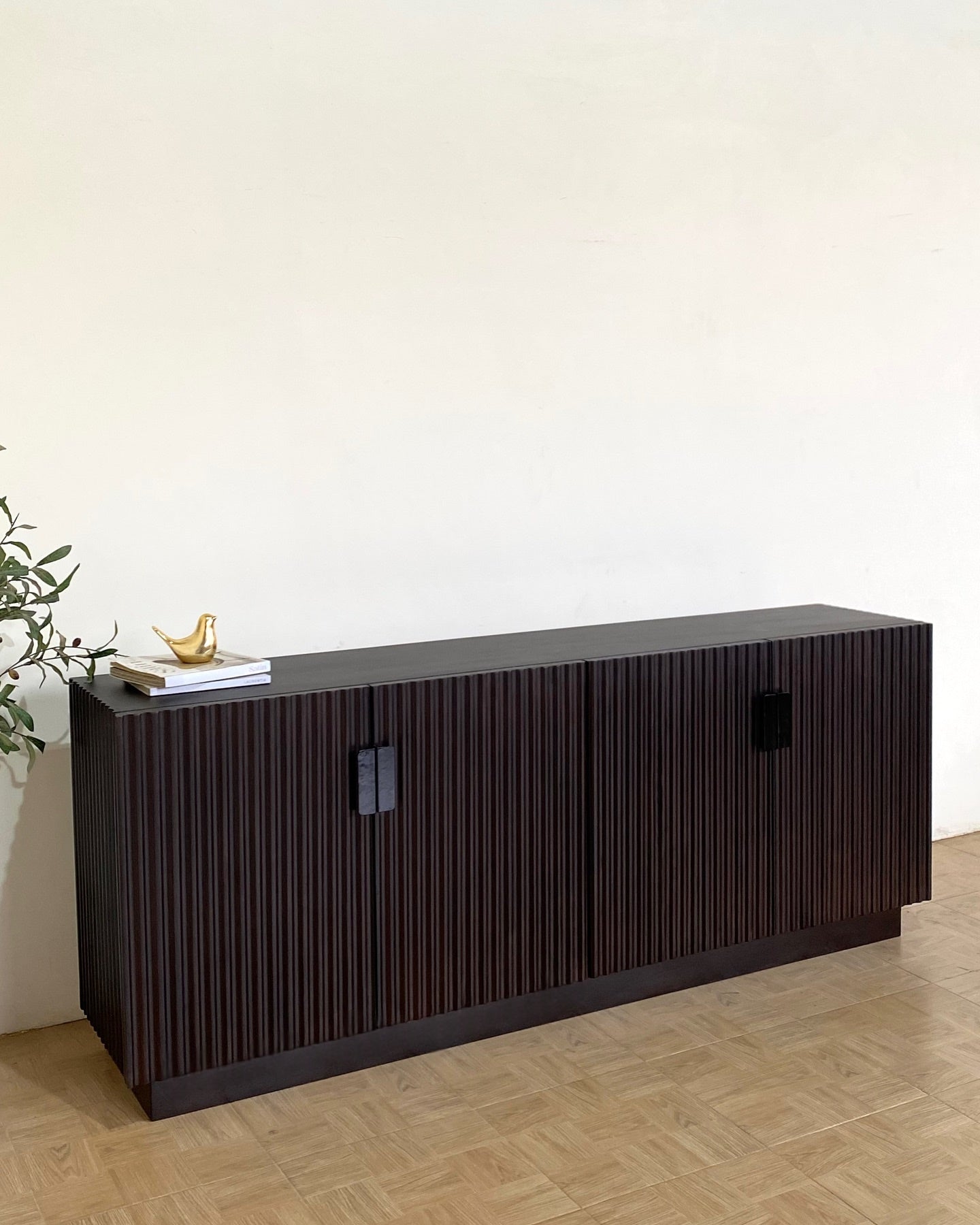 Wooden TV Unit for Living Room | Solid Wood Entertainment Console