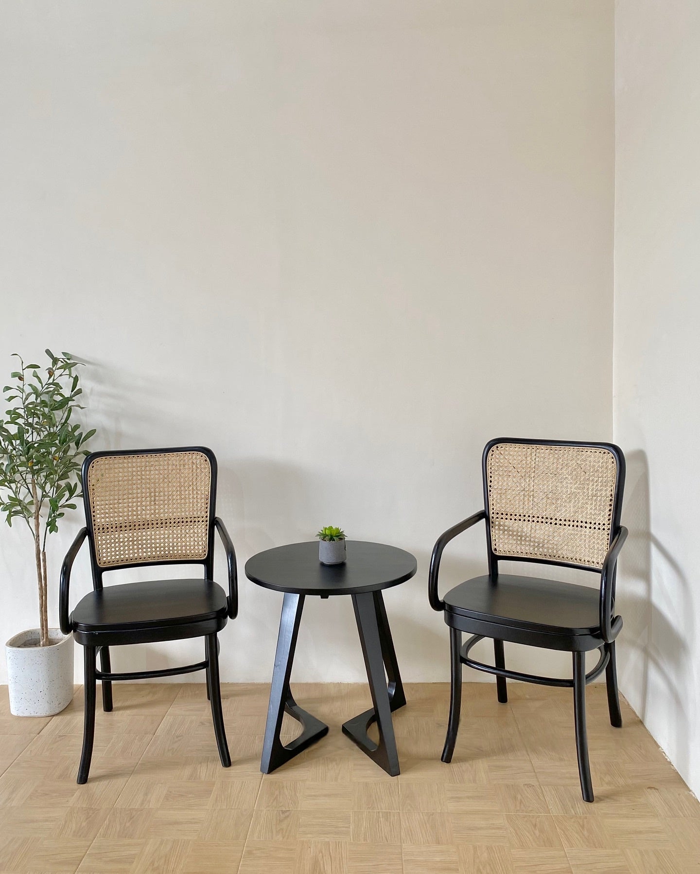 Elegant Minimalist Dining Chair with Solid Wood Frame