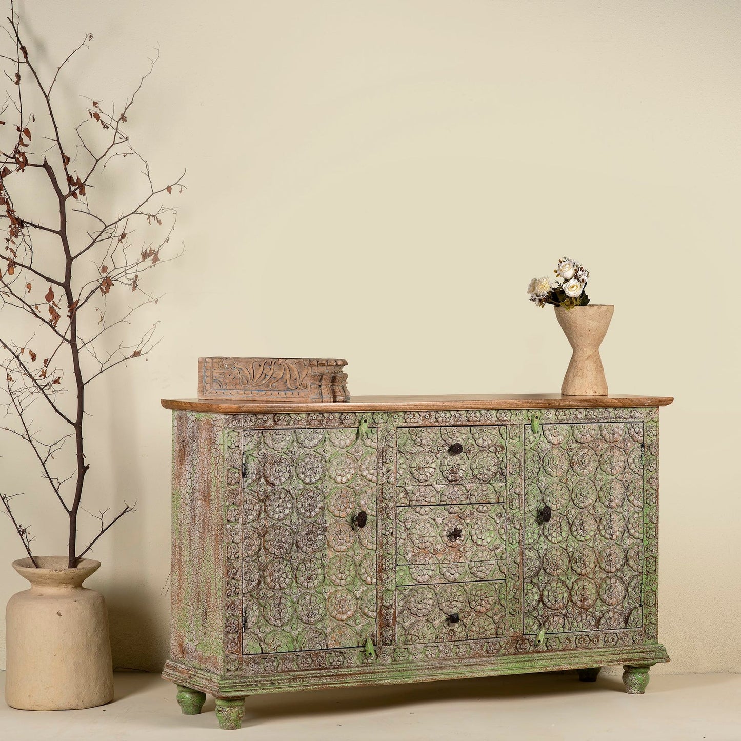 Minimal Wooden Storage Unit with Sleek Functional Design