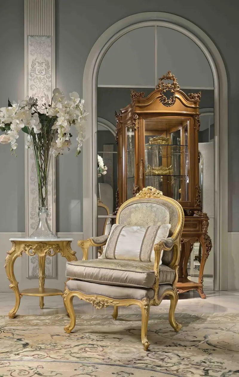 Luxury Handcrafted Carved Sofa Set with Royal Wooden Frame