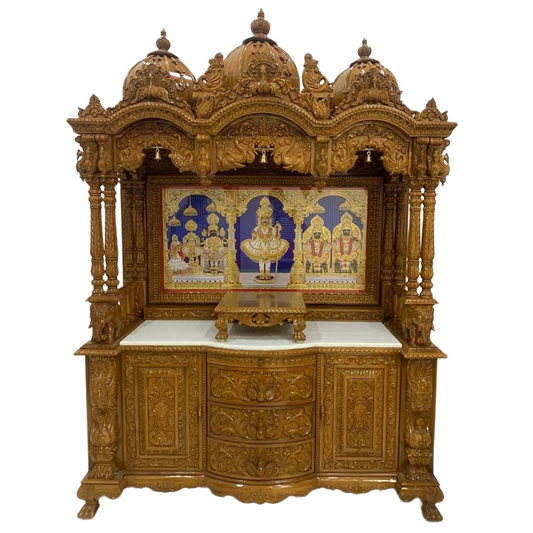 Luxury Wooden Pooja Temple with Storage