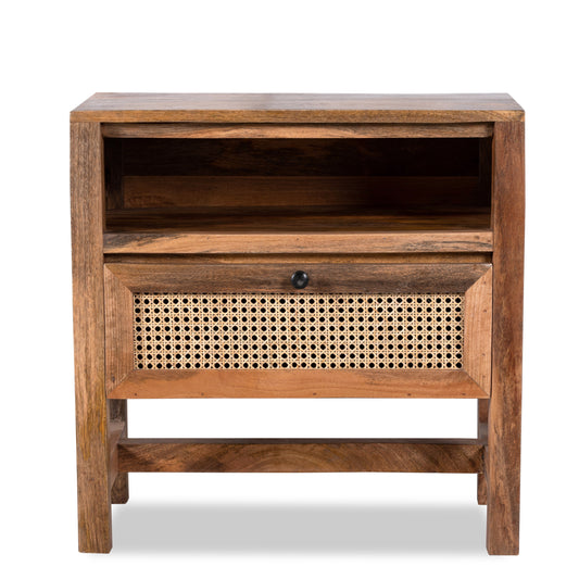 Luxury Wooden Bedside Table | Handcrafted Nightstand with Storage