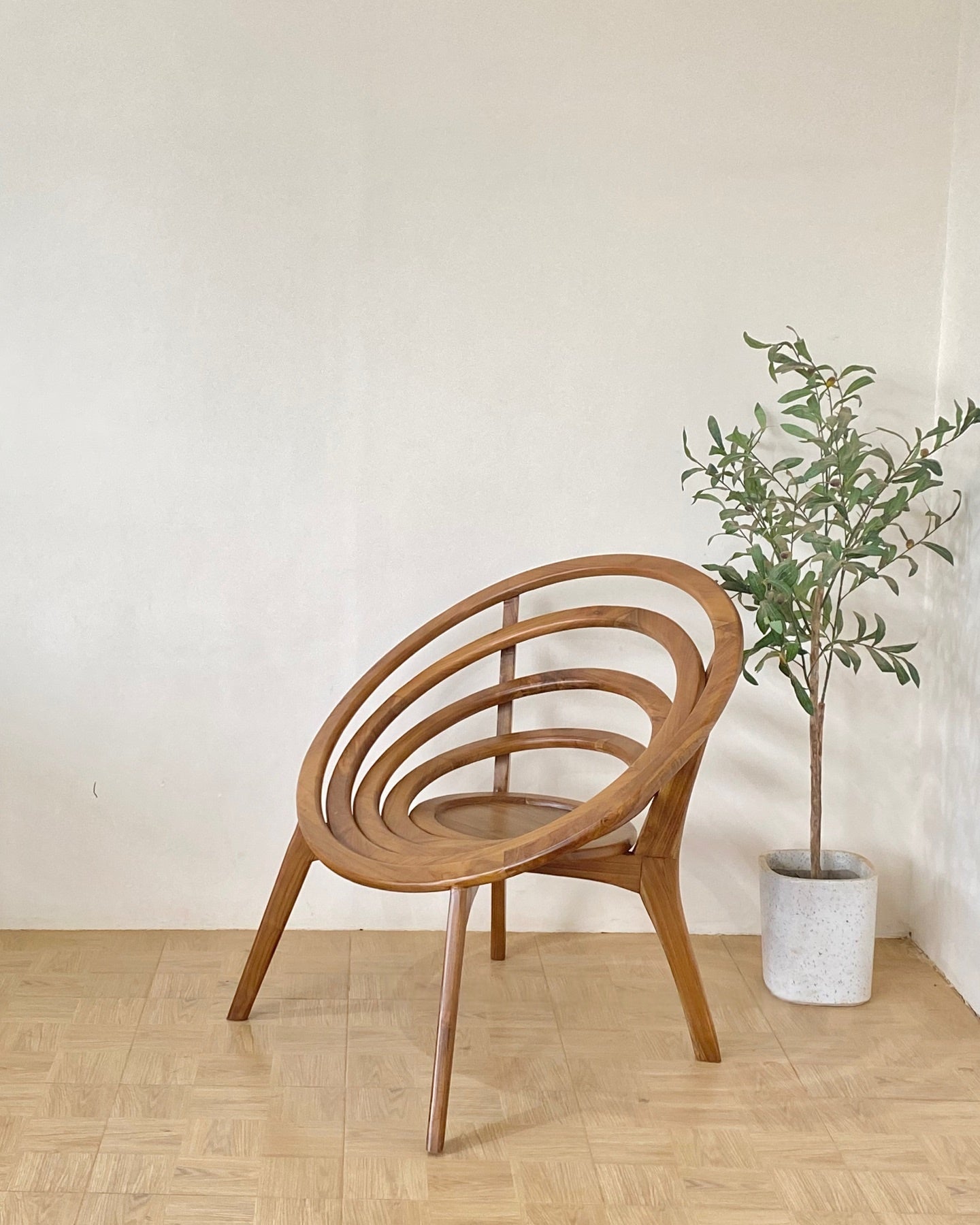 Classic Wooden Minimal Chair with Clean Lines