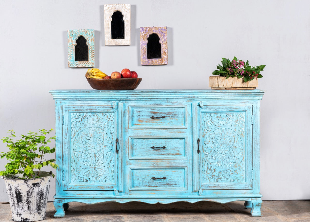 Premium Carved Wooden Cabinet with Ample Storage Space