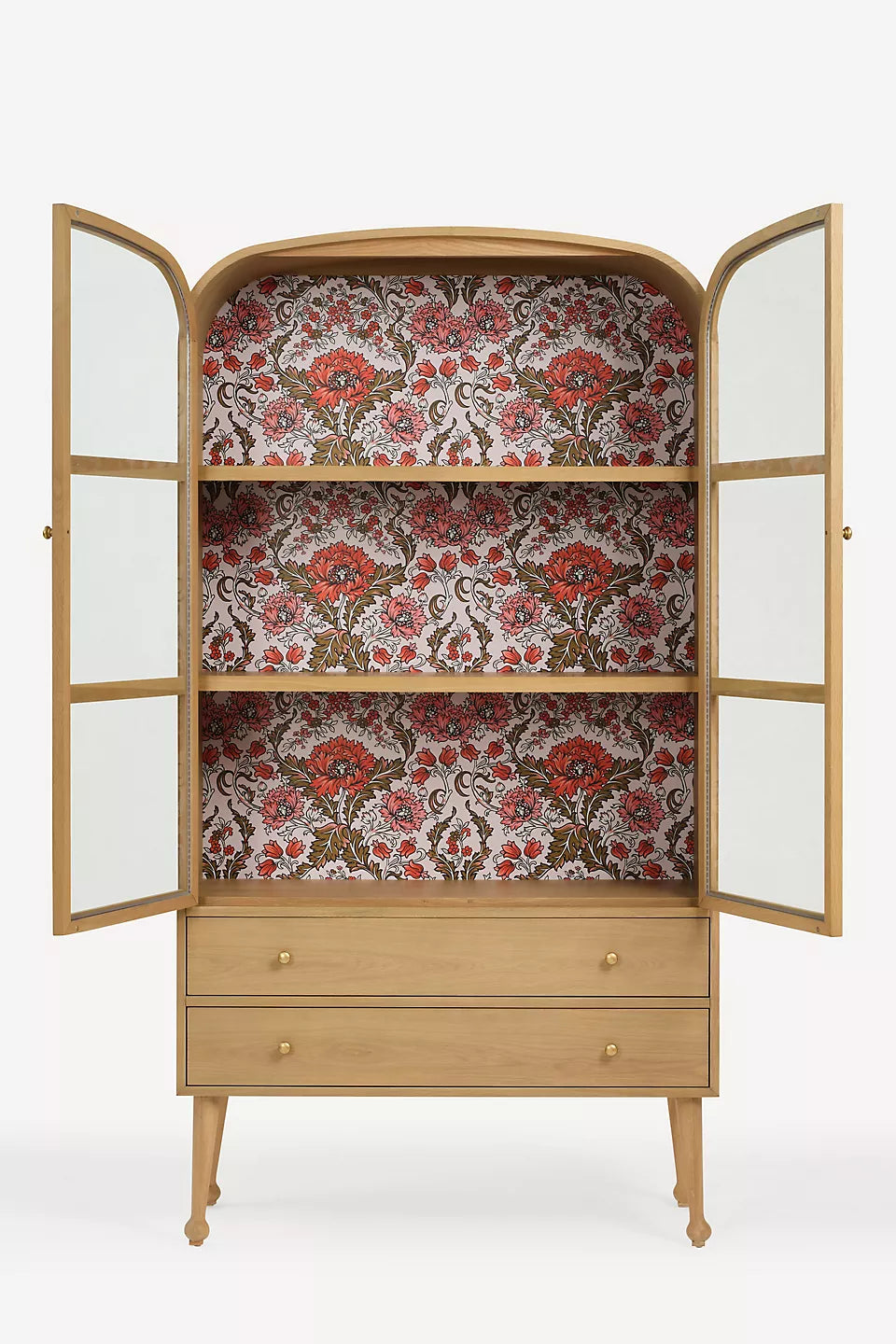 Classic Antique Carved Wooden Storage Cabinet for Interiors