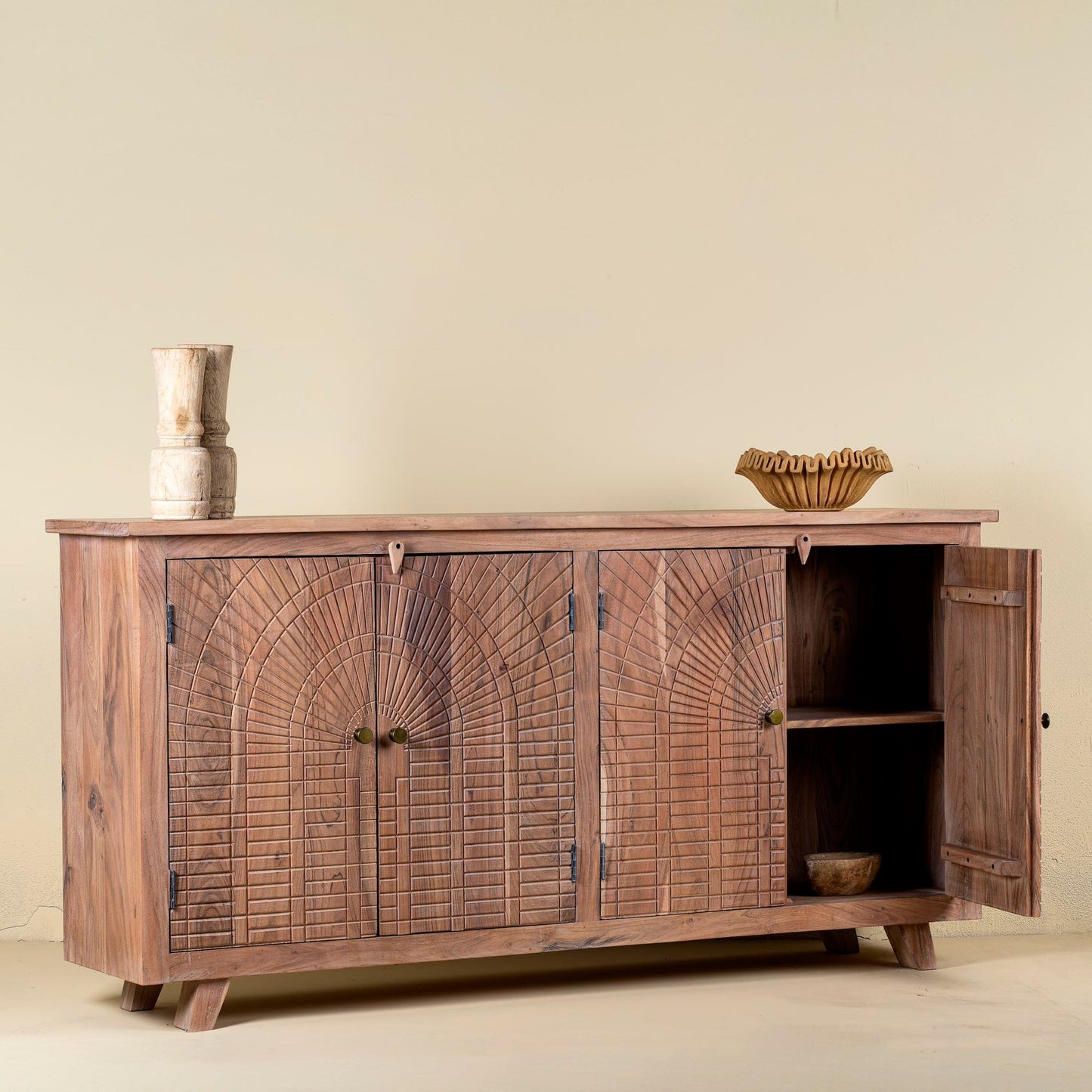 Minimal Wooden Storage Unit with Modern Sleek Design