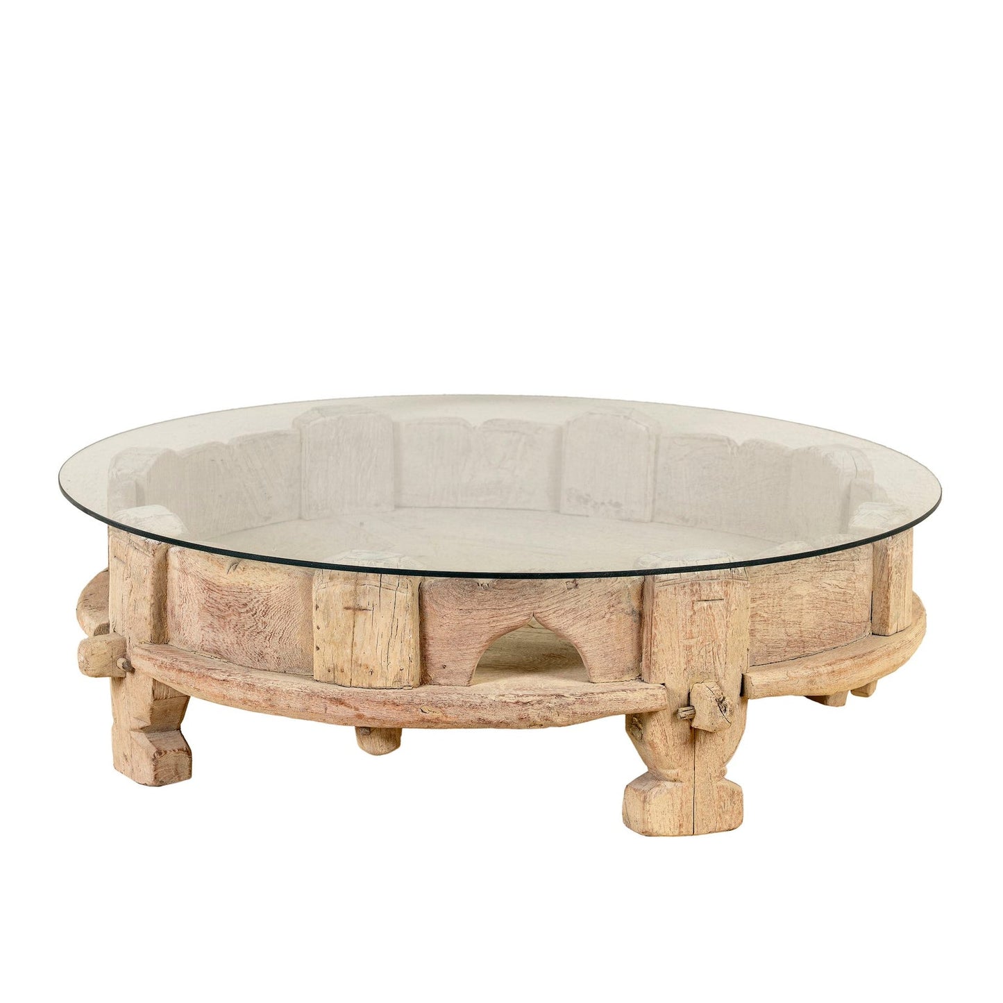 Designer Hand-Carved Wooden Center Table with Classic Finish