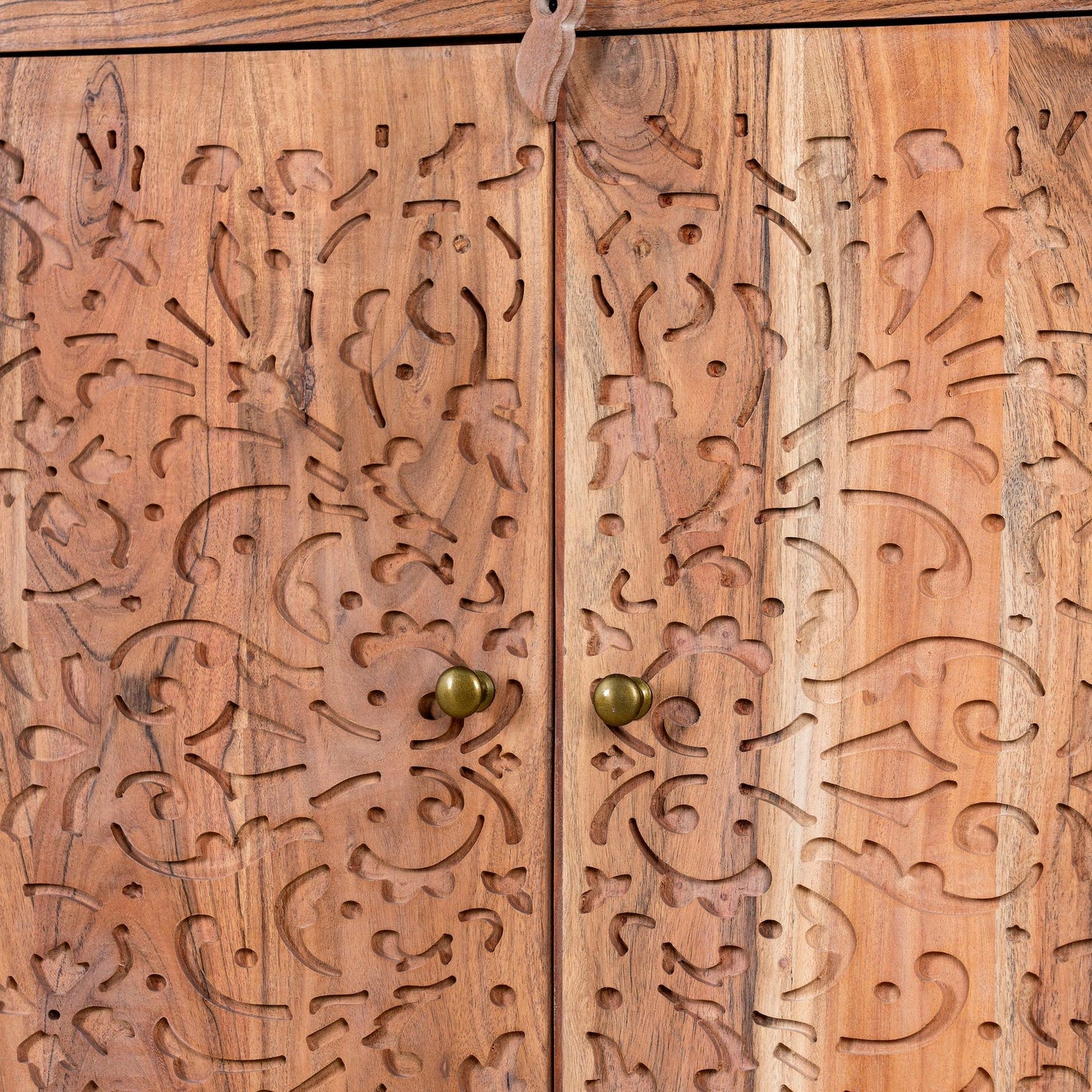 Premium Carved Wooden Storage Cabinet for Living Rooms