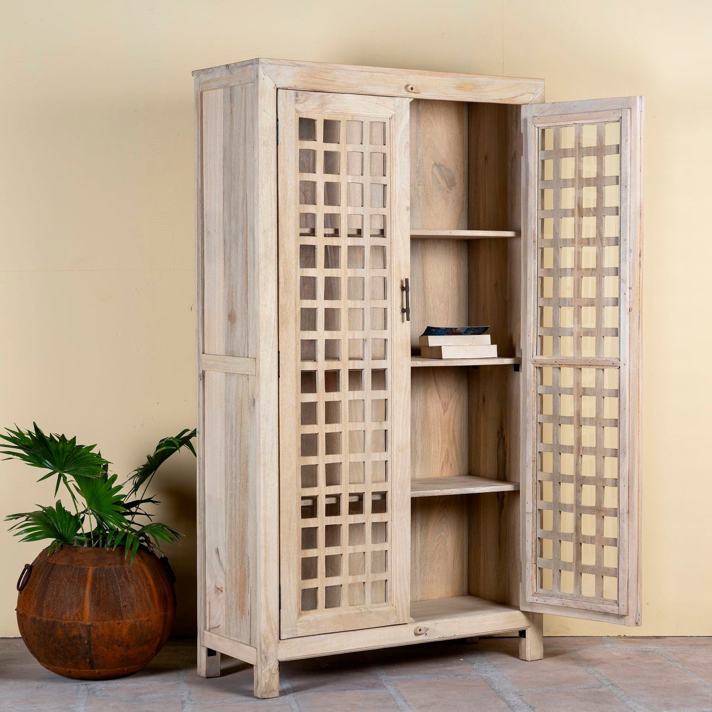 Contemporary Wooden Storage Cabinet with Minimal Design