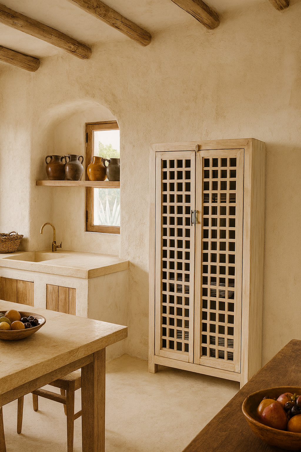 Contemporary Wooden Storage Cabinet with Minimal Design