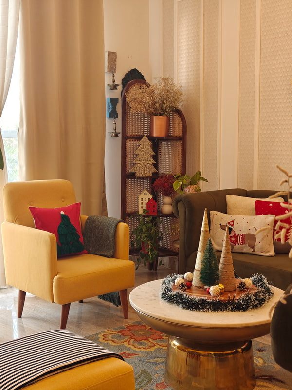 Handcrafted Wooden Cane Screen | Natural Rattan Partition