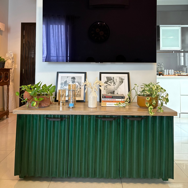 Wooden Entertainment Table -  TV unit Console with Storage