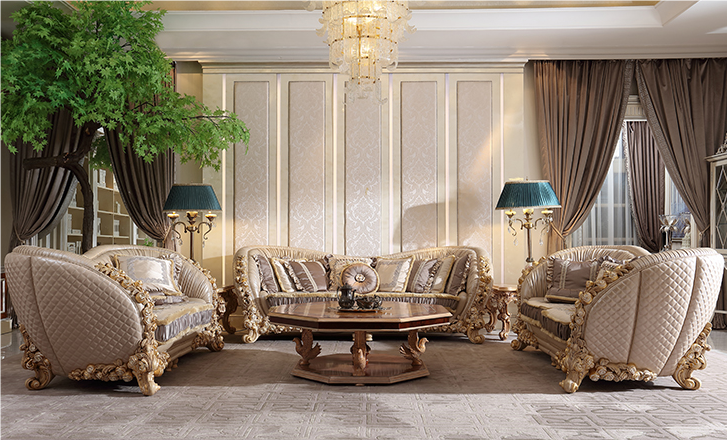 Designer Carved Wooden Sofa Set with Regal Appeal