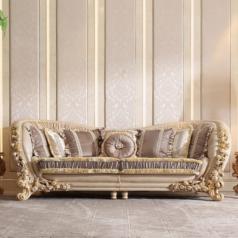 Designer Carved Wooden Sofa Set with Regal Appeal