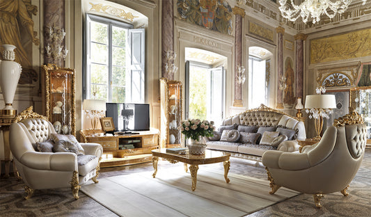 Premium Wooden Carved Sofa Set with Classic Design