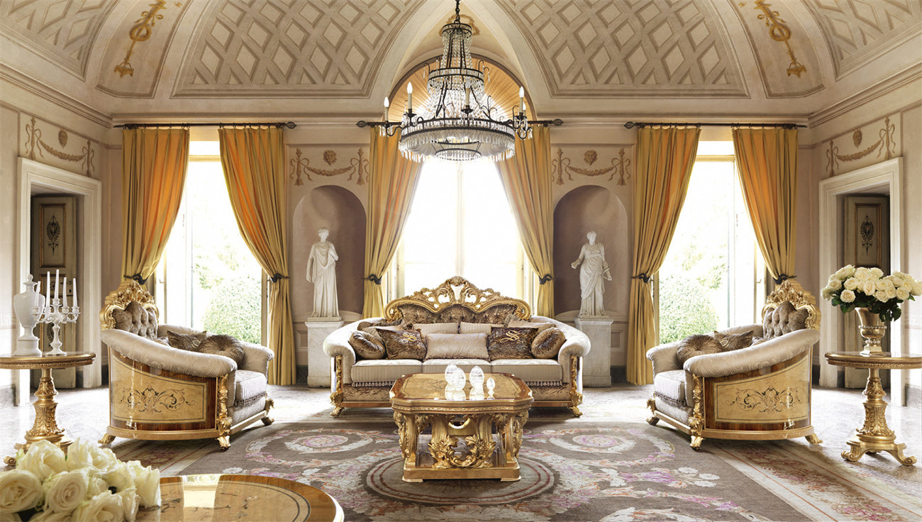 Royal Style Carved Sofa Set for Elegant Interiors
