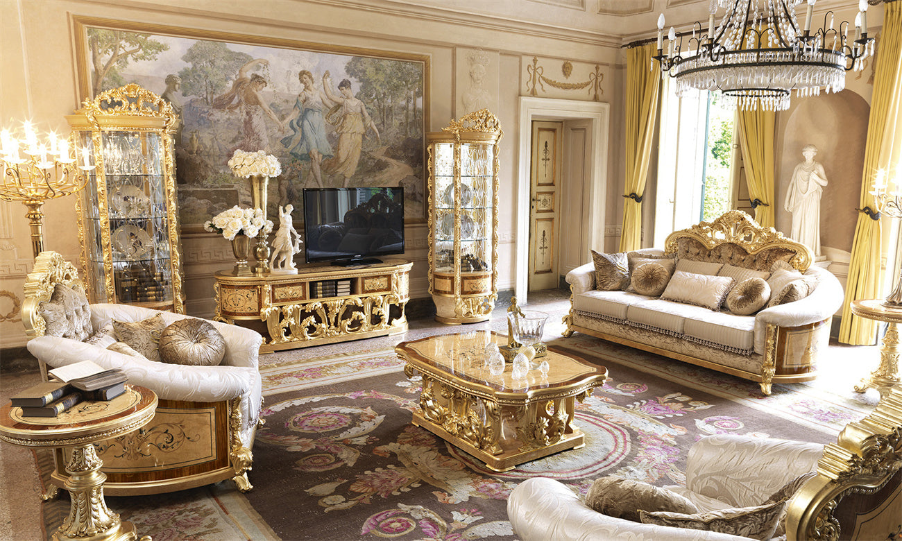 Royal Style Carved Sofa Set for Elegant Interiors