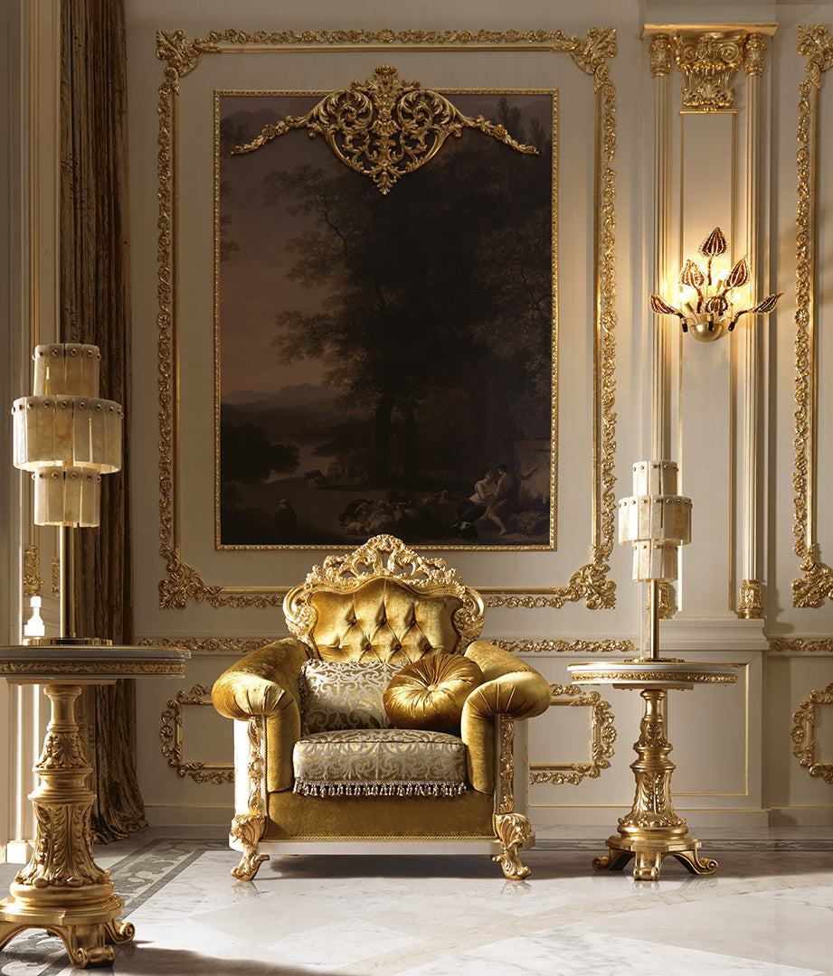 Handcrafted Antique Sofa Set with Ornate Wooden Carvings