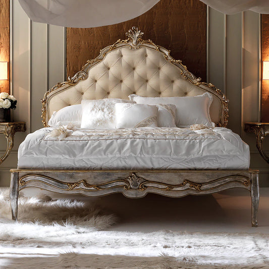 Antique Style Royal Carved Wooden Bed Design