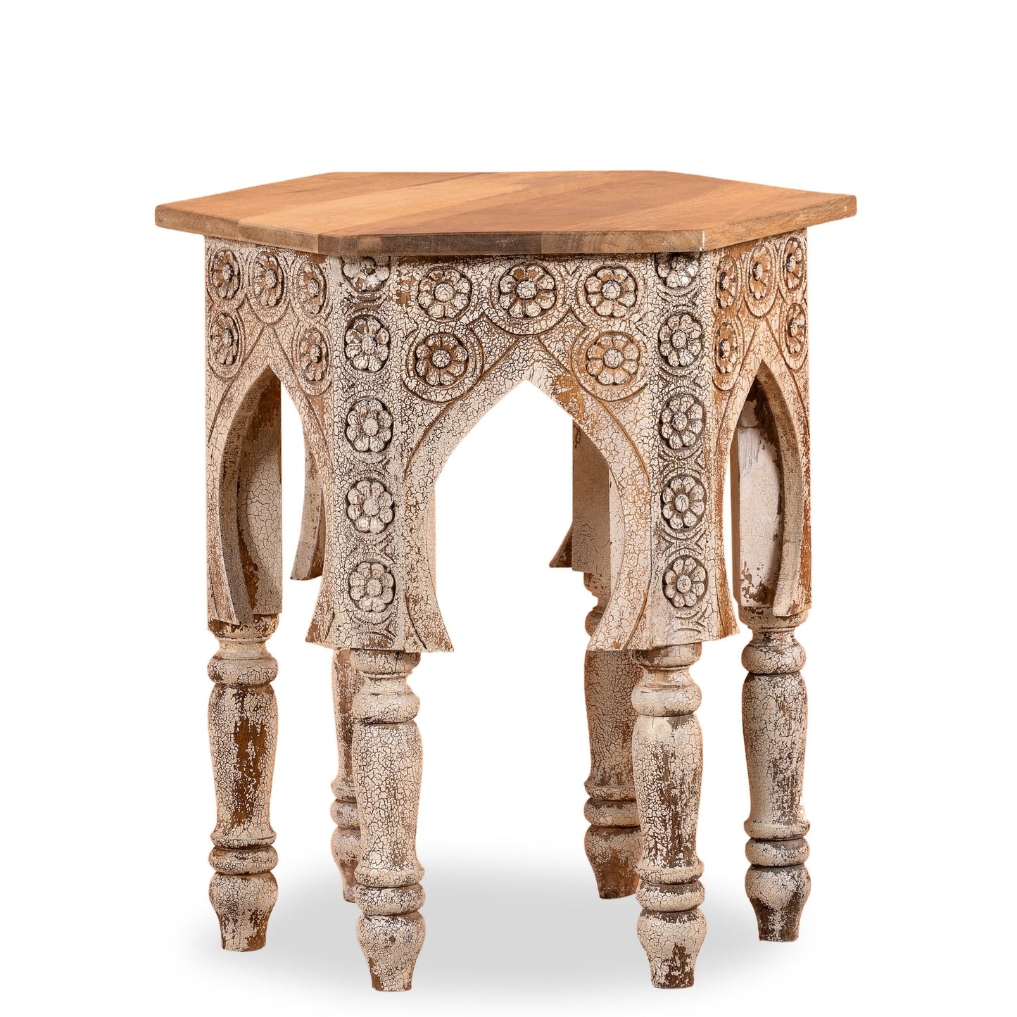 Classic Handcrafted Carved Coffee Table for Elegant Interiors