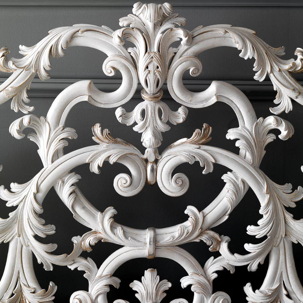 Premium Hand-Carved Bed with Elegant Wooden Finish