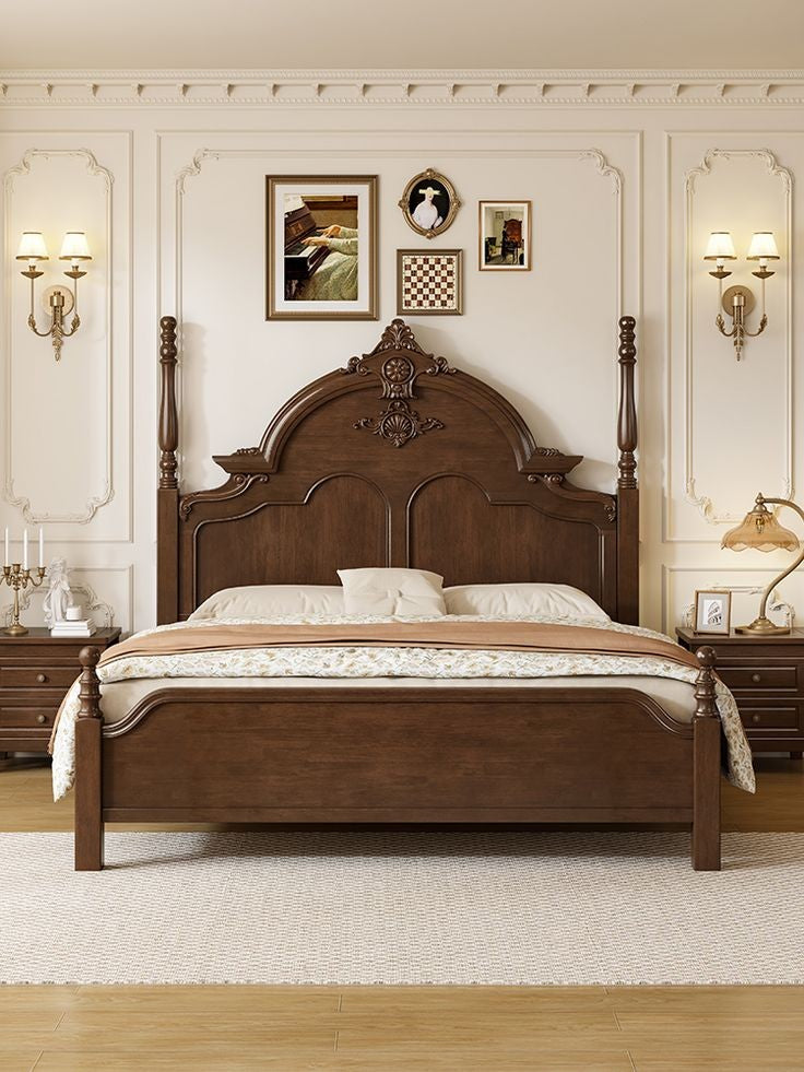 Solid Wood 4 Poster Bed | Premium King Size Bed for Home
