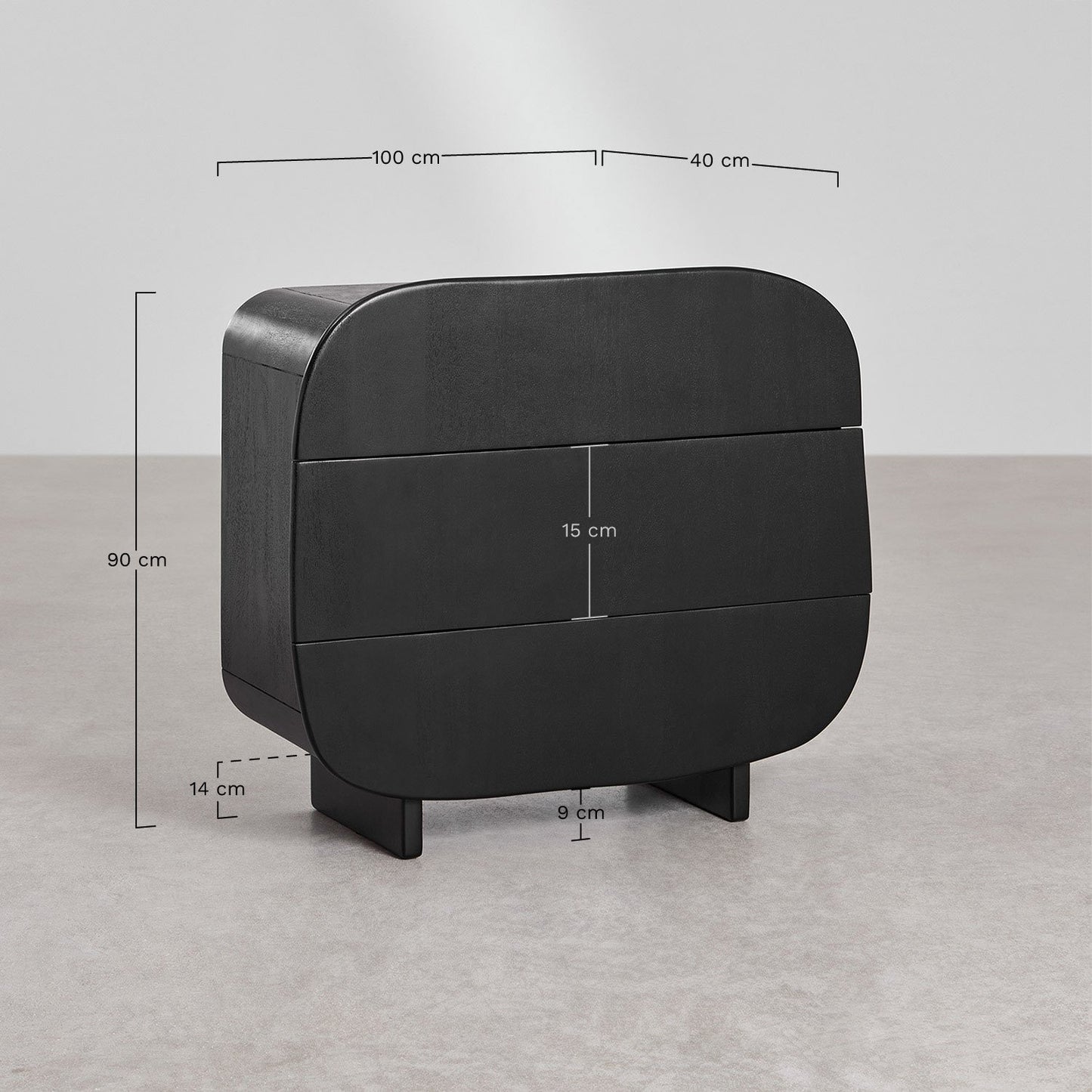 Luxury Wooden Nightstand with Storage Drawer