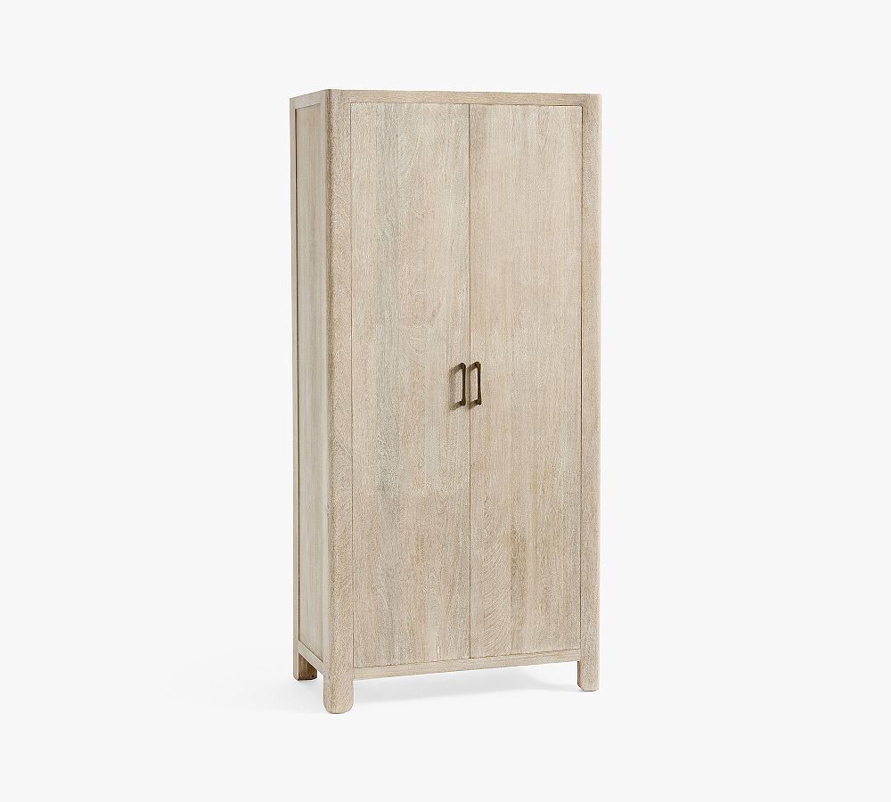 Antique Style Carved Wooden Storage Cabinet with Royal Appeal