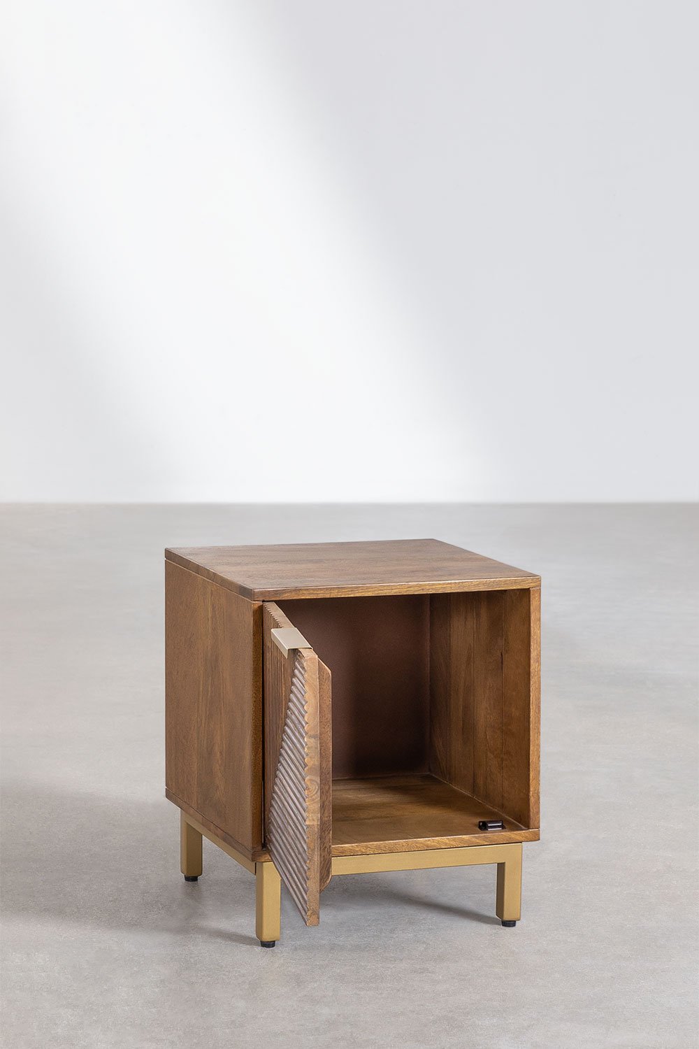 Minimal Style Wooden Side Table for Bedrooms