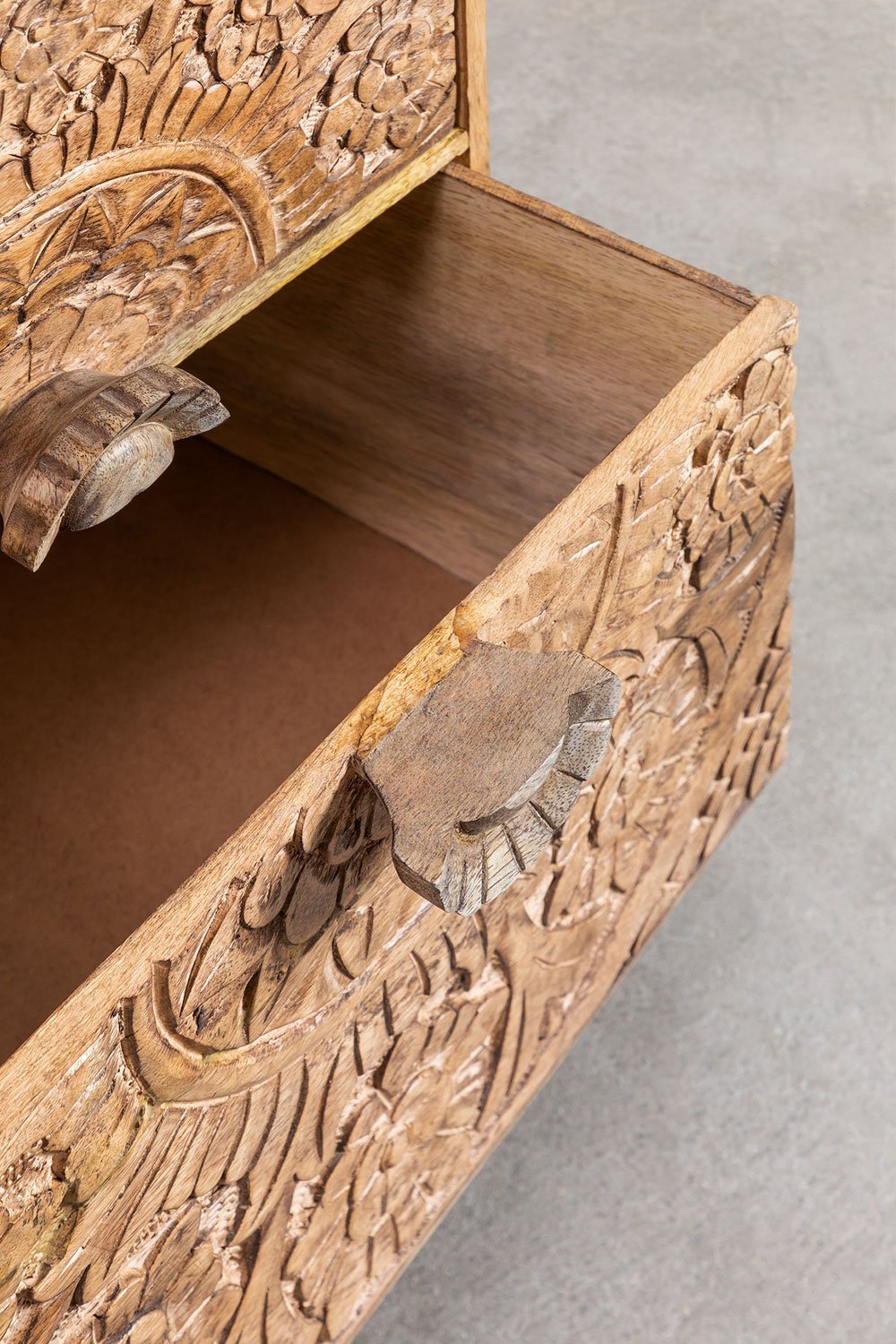 Compact Wooden Nightstand with Elegant Minimal Look