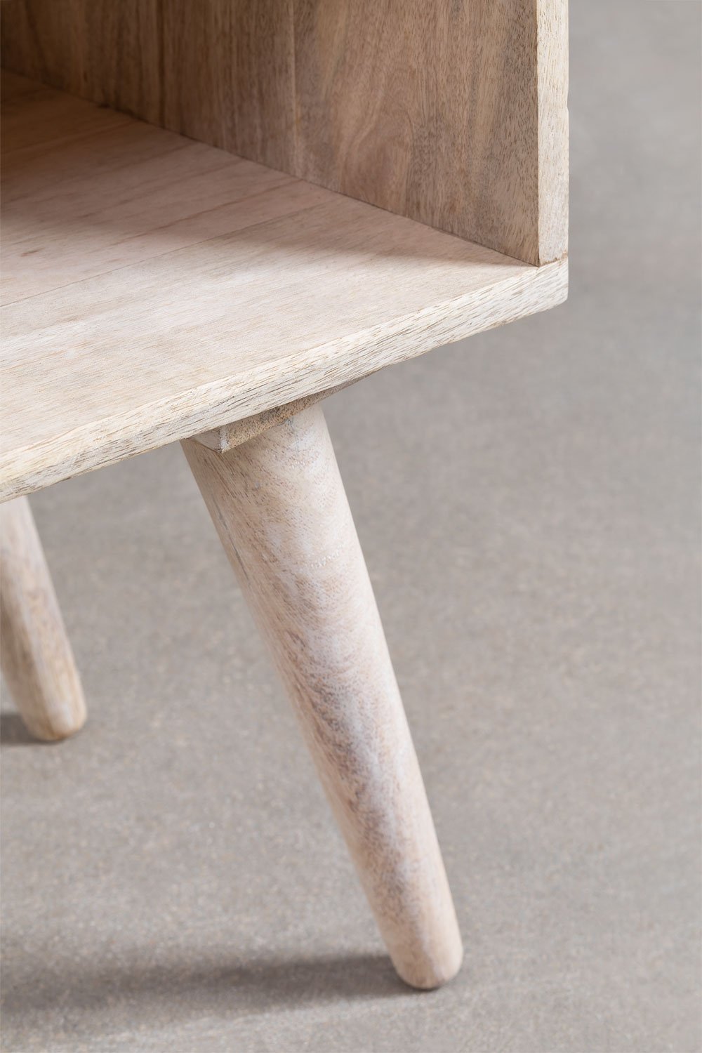 Ornate Carved Bedside Table with Royal Wooden Frame