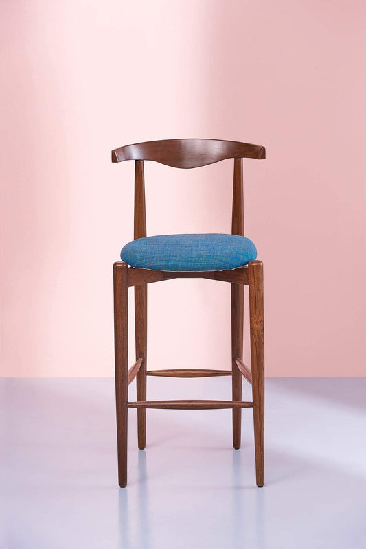 Premium Wooden Bar Chair | Tall High Stool for Breakfast Counter