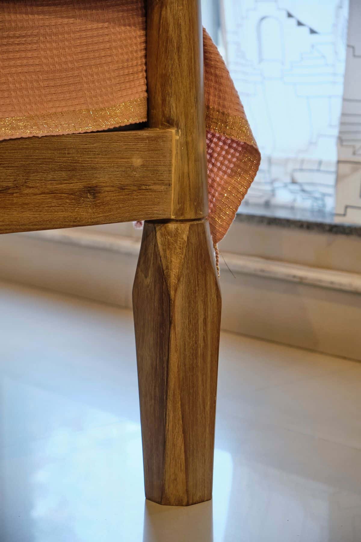 Premium Solid Wood Bed with Rattan Detailing