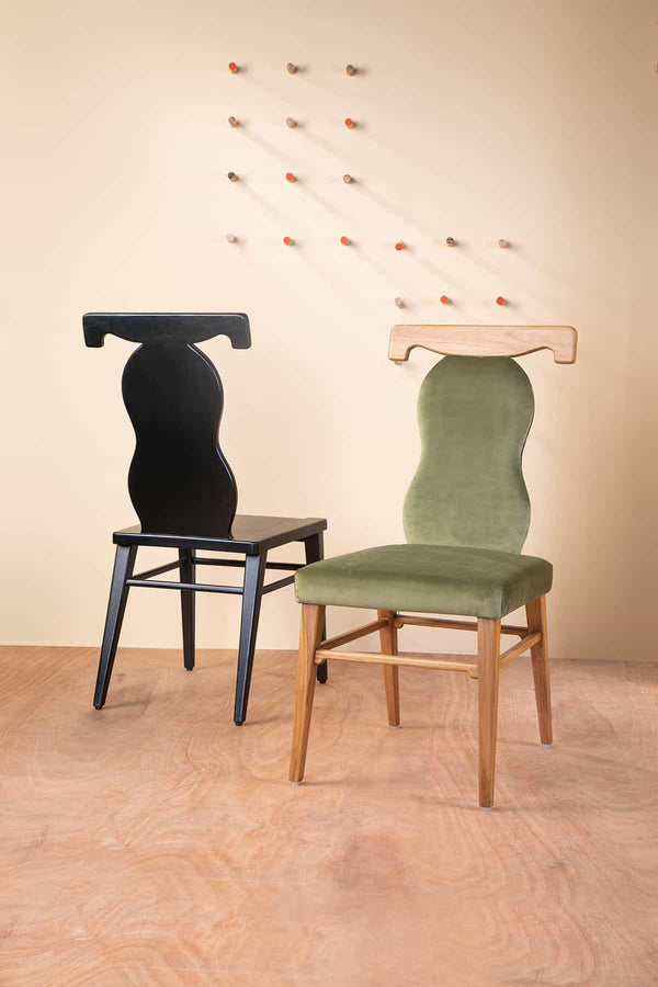 Handcrafted Wooden Dining Chair with Comfortable Backrest