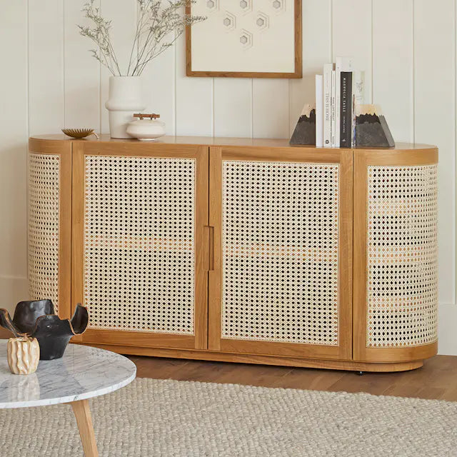 Handcrafted Ornate Wooden Cabinet with Premium Storage