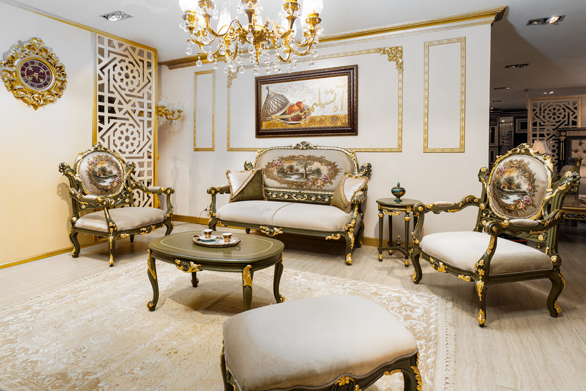 Premium Antique Sofa Set with Handcrafted Carved Frame