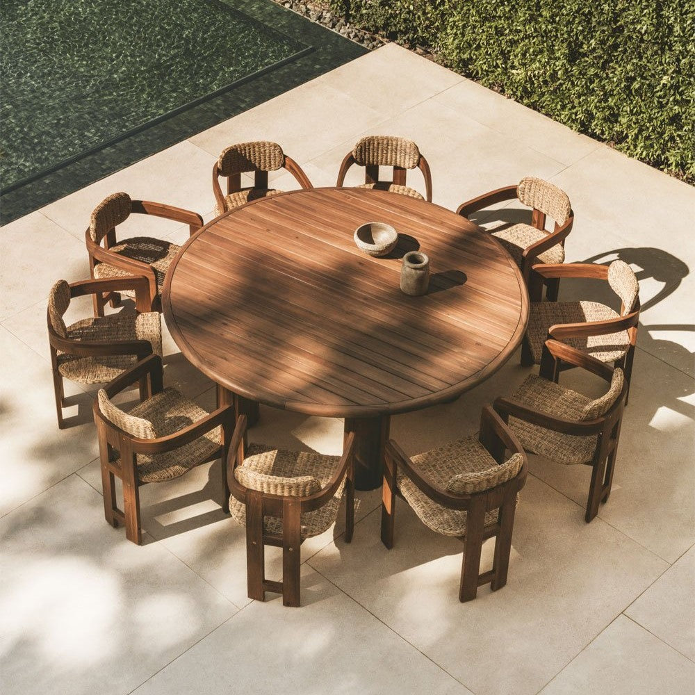 Modern Dining Table Set with Solid Wood Base