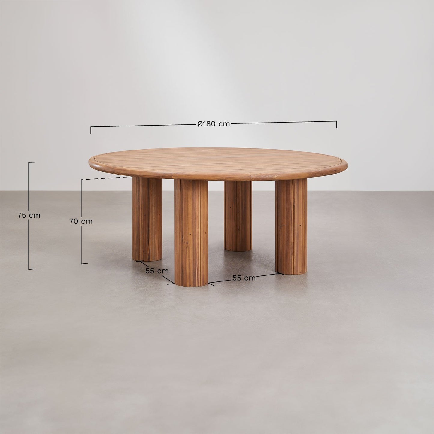 Modern Dining Table Set with Solid Wood Base