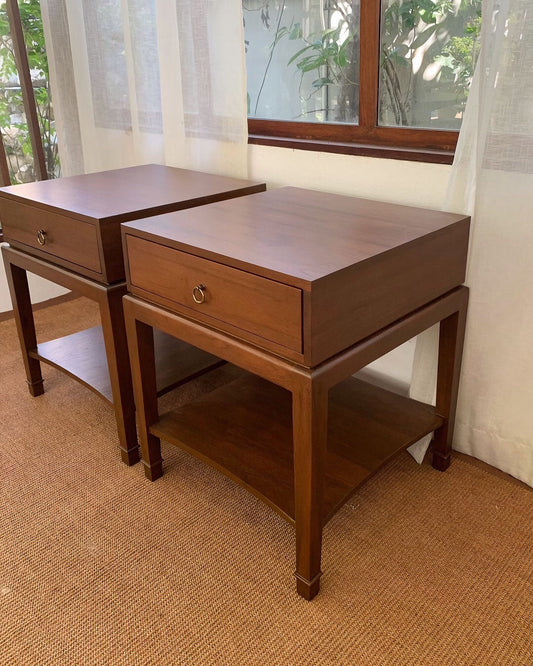 Classic Carved Wooden Bedside Table for Luxury Interiors