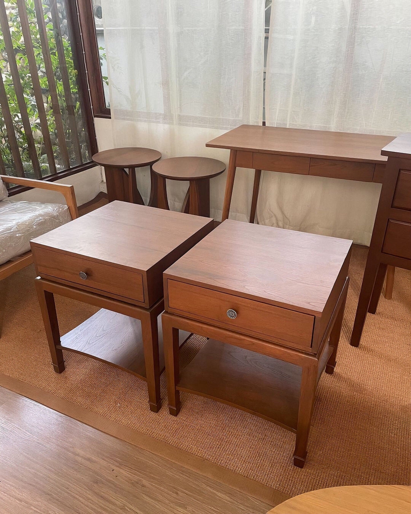 Classic Carved Wooden Bedside Table for Luxury Interiors