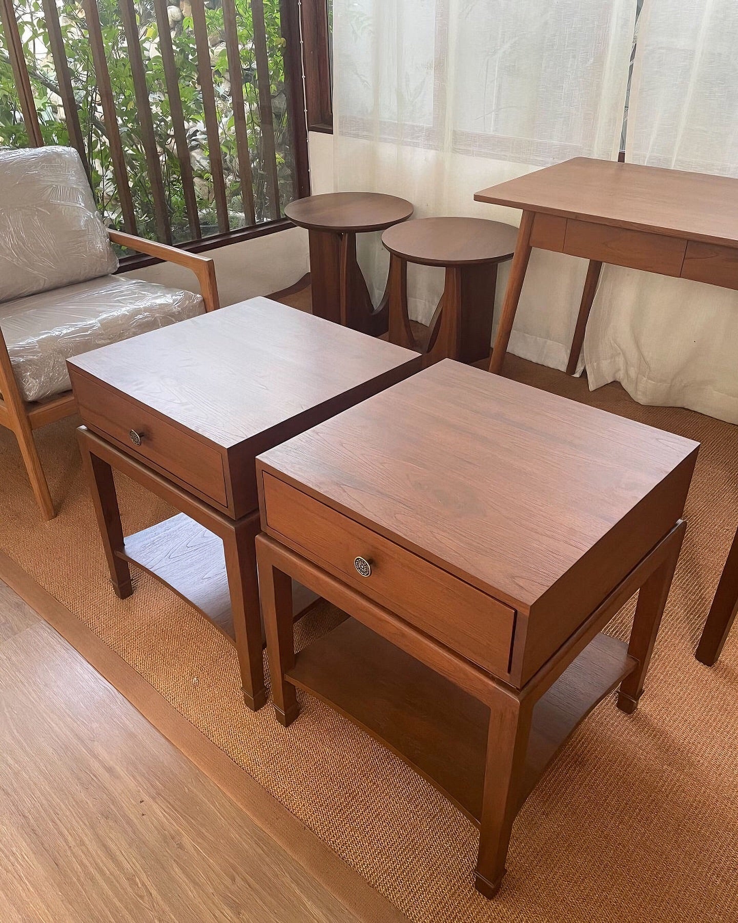 Classic Carved Wooden Bedside Table for Luxury Interiors