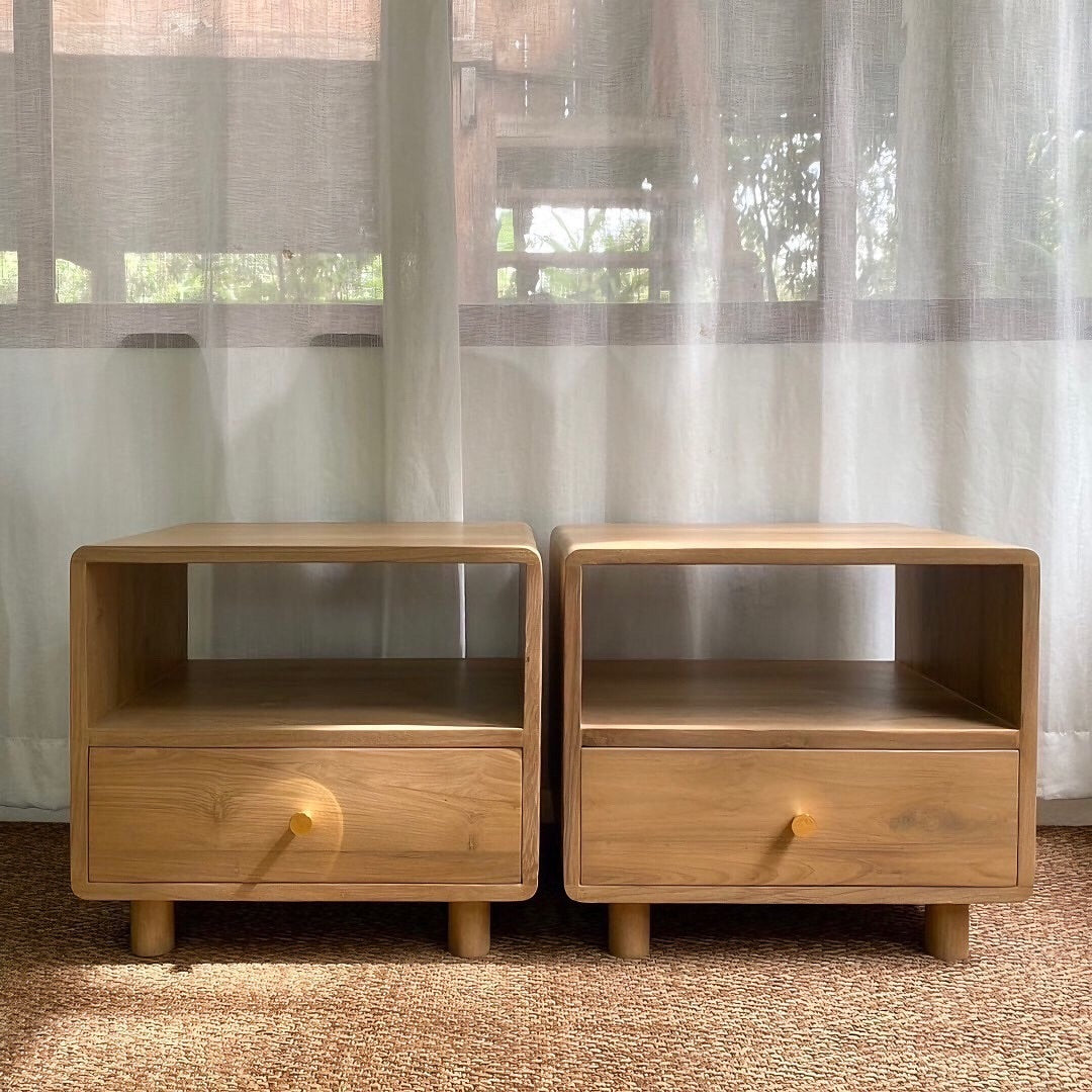 Minimal Wooden Side Table with Sleek and Simple Design