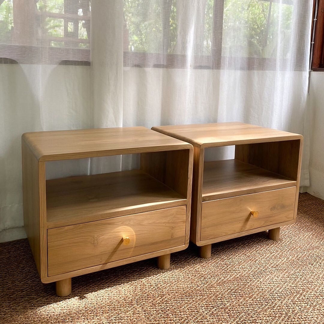 Minimal Wooden Side Table with Sleek and Simple Design