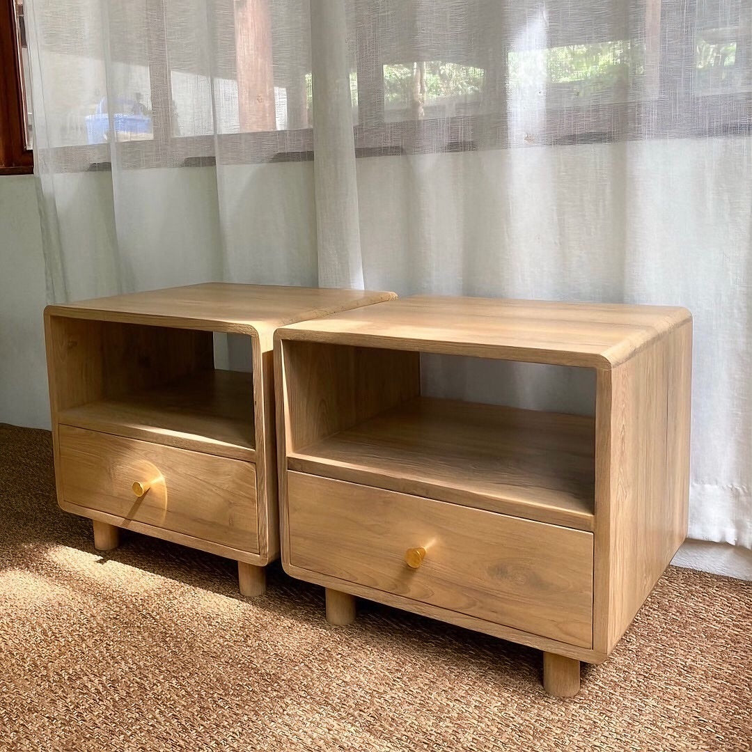 Minimal Wooden Side Table with Sleek and Simple Design