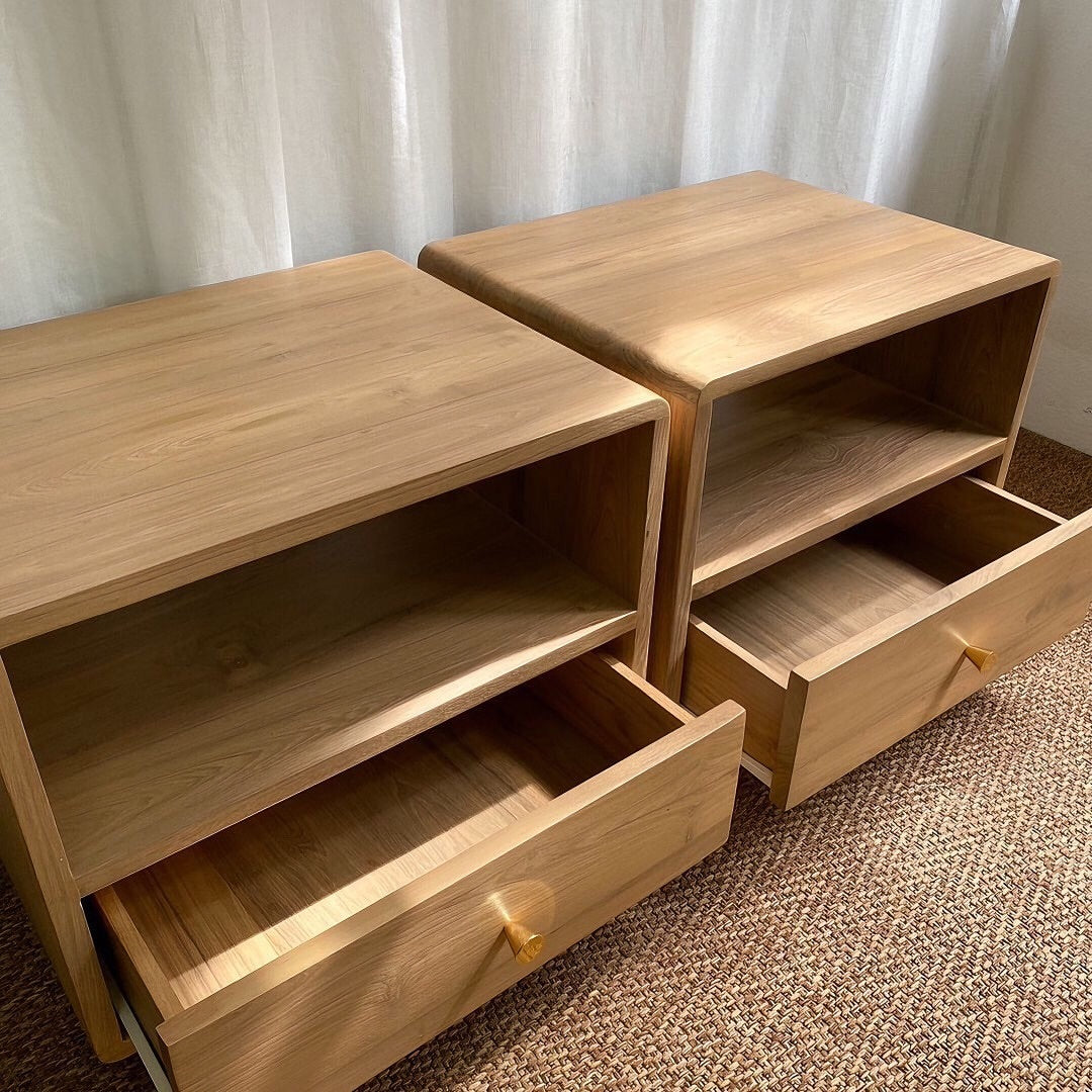 Minimal Wooden Side Table with Sleek and Simple Design