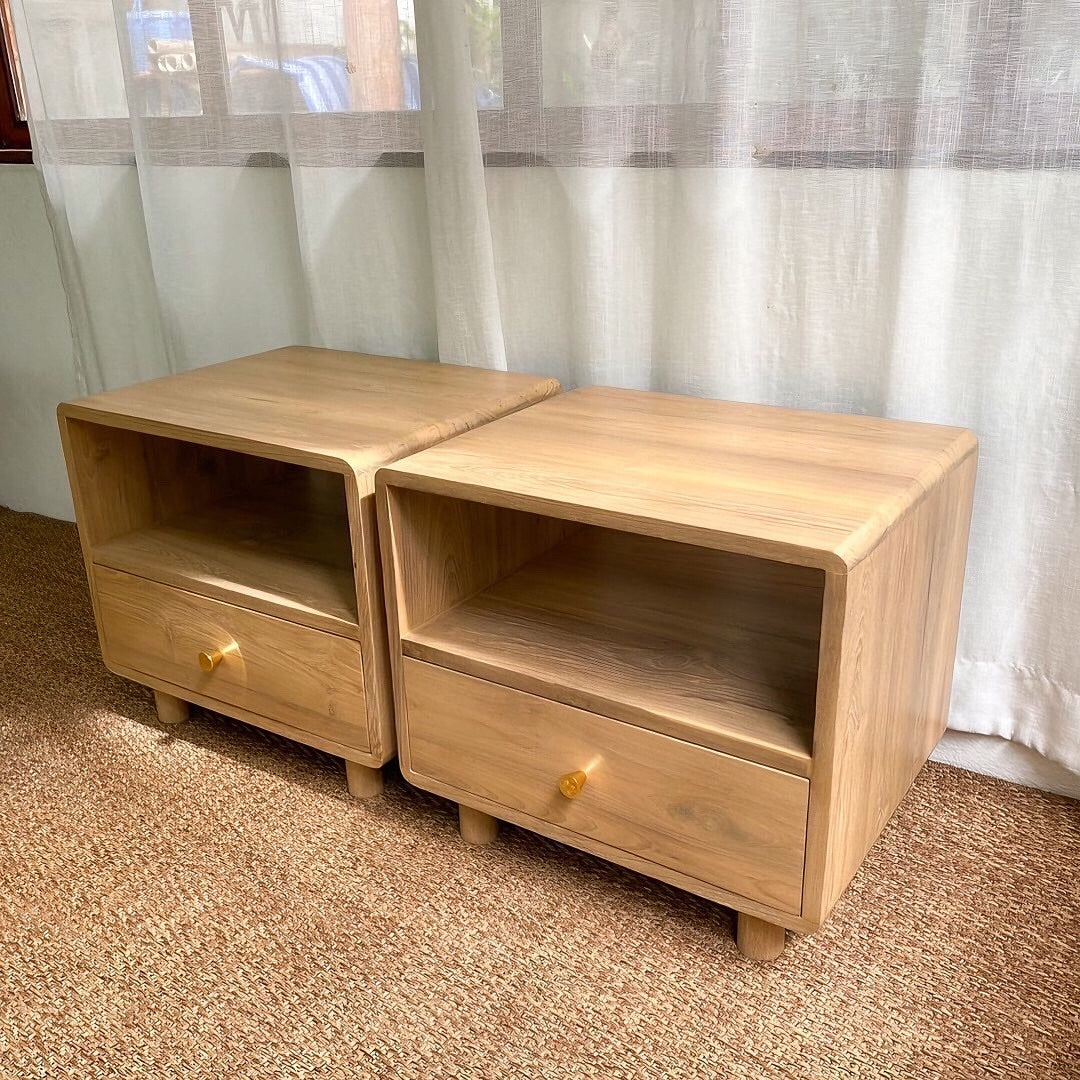 Minimal Wooden Side Table with Sleek and Simple Design