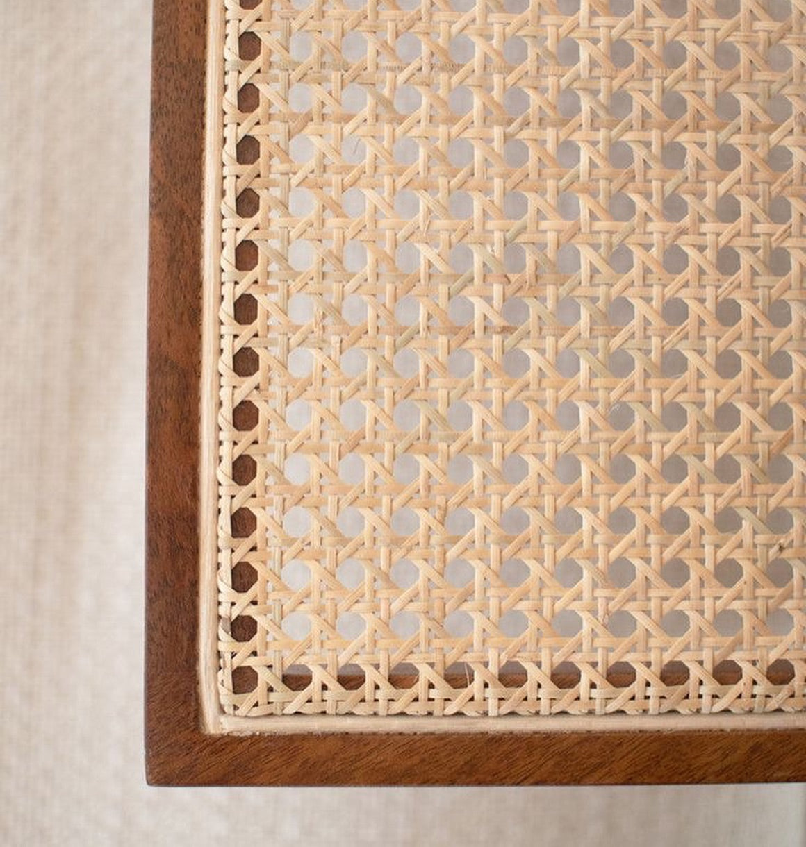 Minimal rattan Bedside Table for Contemporary Bedrooms